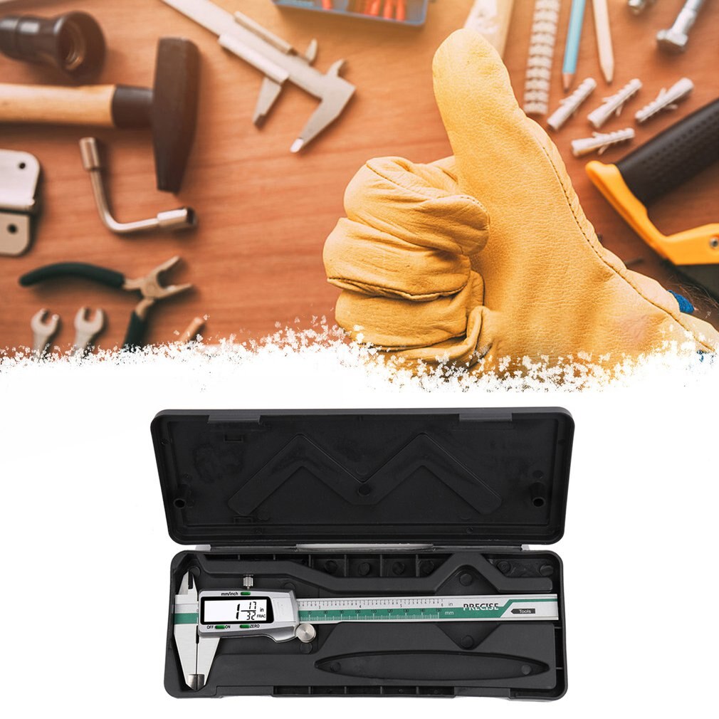 150Mm Fraction / Mm / Inch Stainless Steel Digital Caliper Electronic Metal Pachometer Calibrator Measuring Caliber