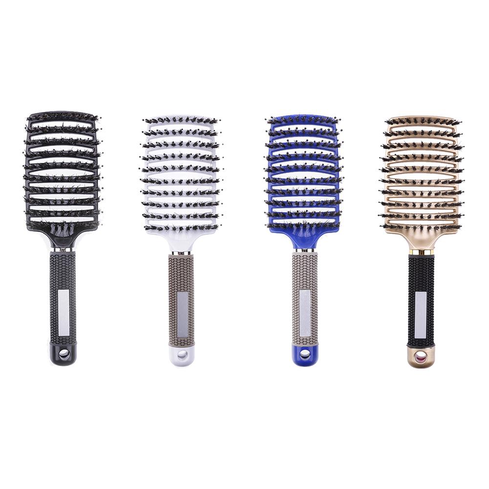 Wzór krowa włosy grzebień masujący skórę głowy antystatyczna prosto kręstożek nylon mokro kręcone szczotka robić rozplątywania włosów szczotka robić włosów salon fryzjerski