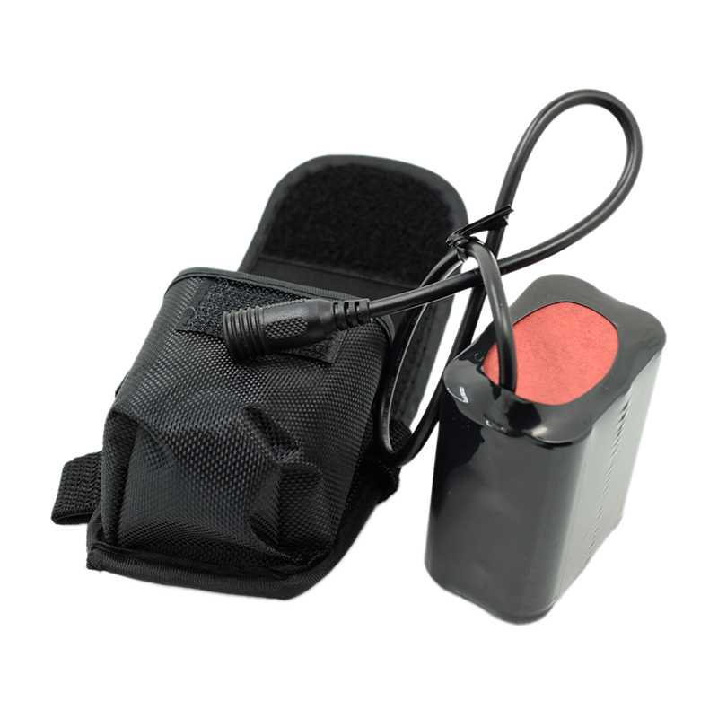 Rechargeable 8.4V DC 9600mAh Battery Pack 6x18650 Battery with Threaded Connector for Bicycle Light Bike Headlight MTB Head Lamp