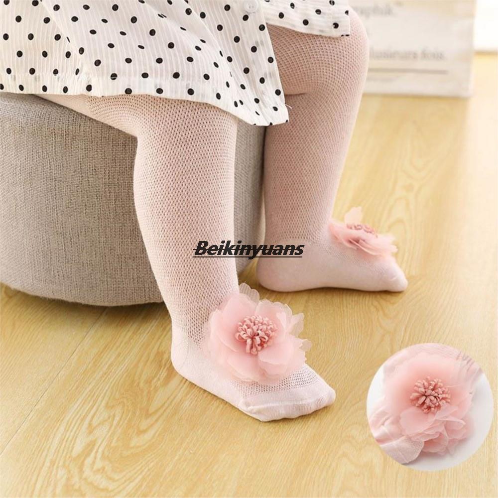 Baby Tights Infant Girl Newborn Kids Pantyhose Lace Bow Flower Hosiery Baby Stockings Summer Mesh Toddler Baby Girl Tights