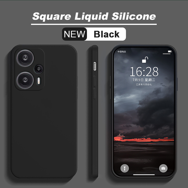 Poco F5 PocoF5 Case Originele vloeibare siliconen telefoonhoesjes voor Xiaomi Poco F5 F5 PocoF5 Pro F5Pro Schokbestendige Soft Cover Poco F5: Blauw