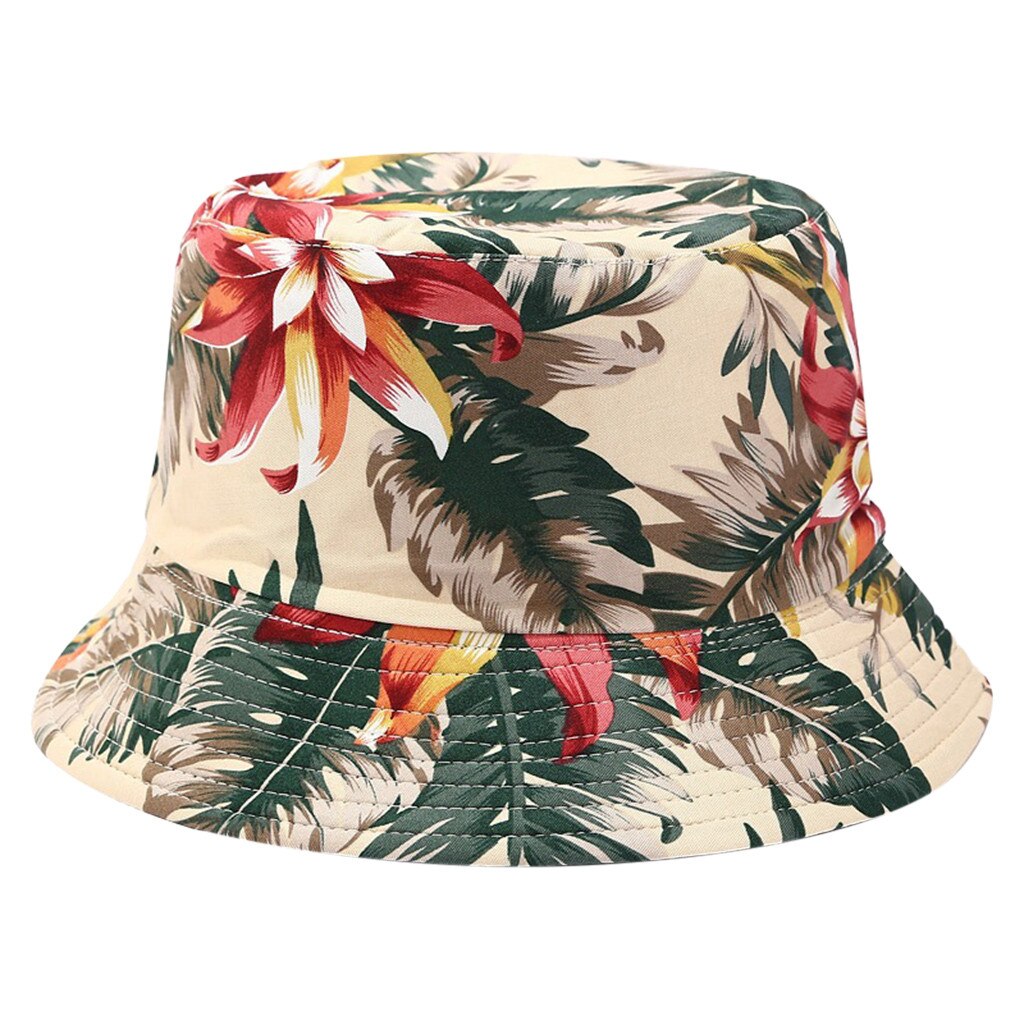 Unisex Foldable Bucket Hat Beach Sun Hat Fisherman Hat Unisex Men Women Floral Sun Hat Outing Two-sided Bucket Caps #z: T