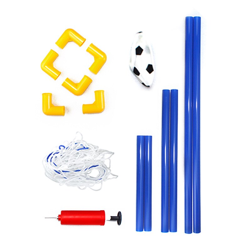 Outdoor Opvouwbare Mini Voetbal Voetbal Doelpaal Net Set + Pomp Kids Sport Indoor Games Speelgoed Kind plastic