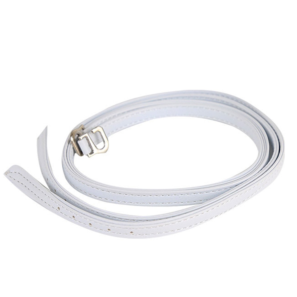 Dames hoge hakken schoenveters pu leer enkel schoenband metalen gespen schoenveters voetverzorging accessoires: Wit