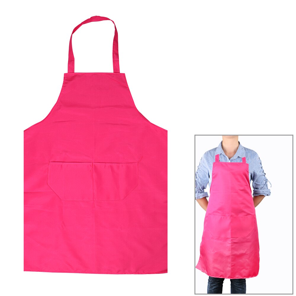HILIFE Keukenschort Household Cleaning Tools Koken Accessoires Voor Thuis Restaurant Pure Kleur Overgooier Bakken Jurk: Roze