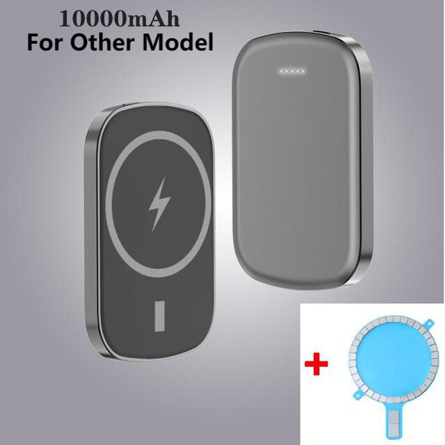 15W Qi Draadloze Magnetische Charger Mini Power Bank Voor Iphone Huawei Xiaomi Samsung Draadloze Opladen Serie Mobiele Telefoons: 10000mAh For Grey