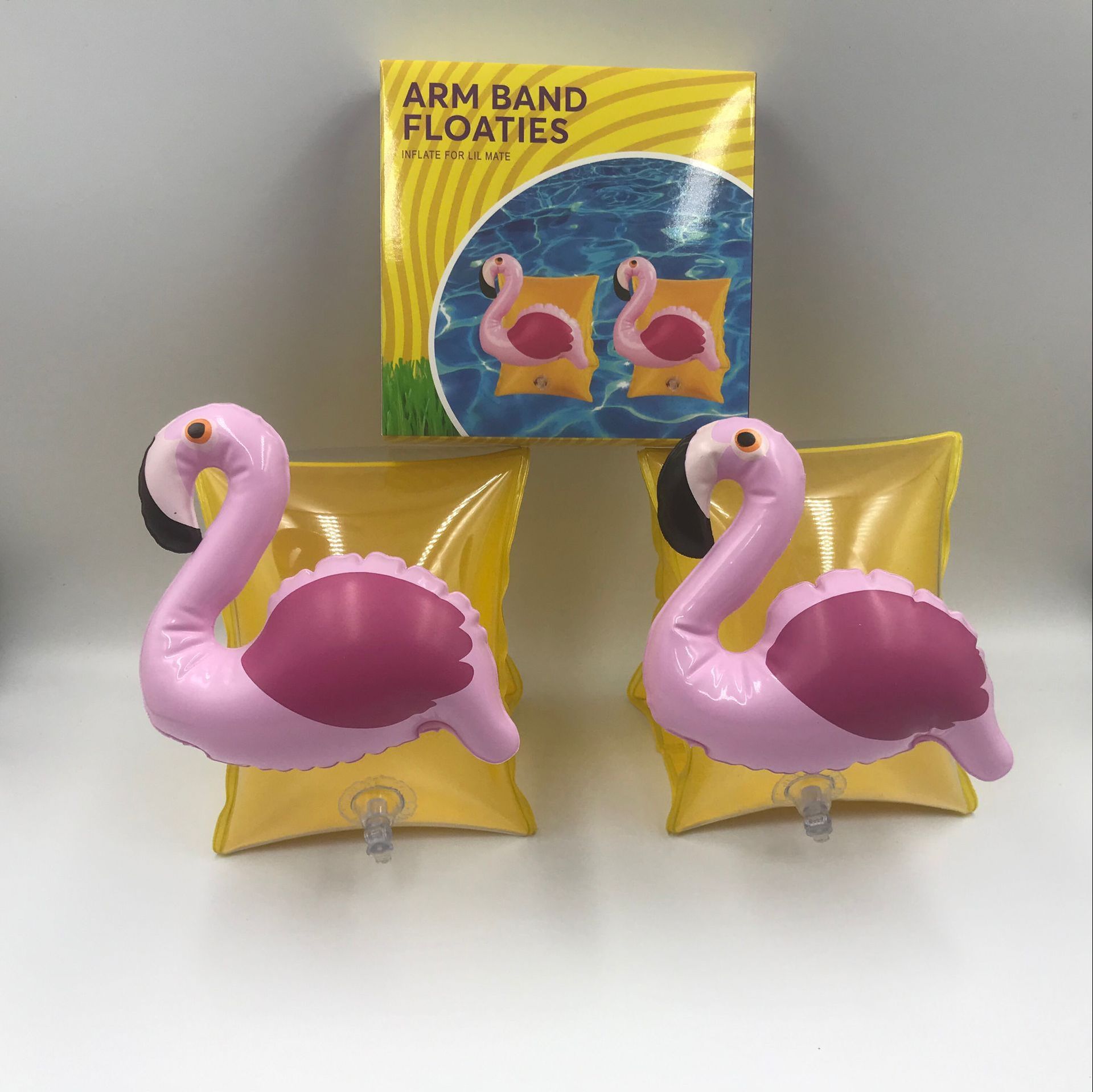 Summer Kid Beach Water Toys Cartoon Unicorn Life Jacket Safety Vest Cute Flamingo Swimming Fish Baby Outdoor Play Set Sand Toys: Flamingo 2pcs