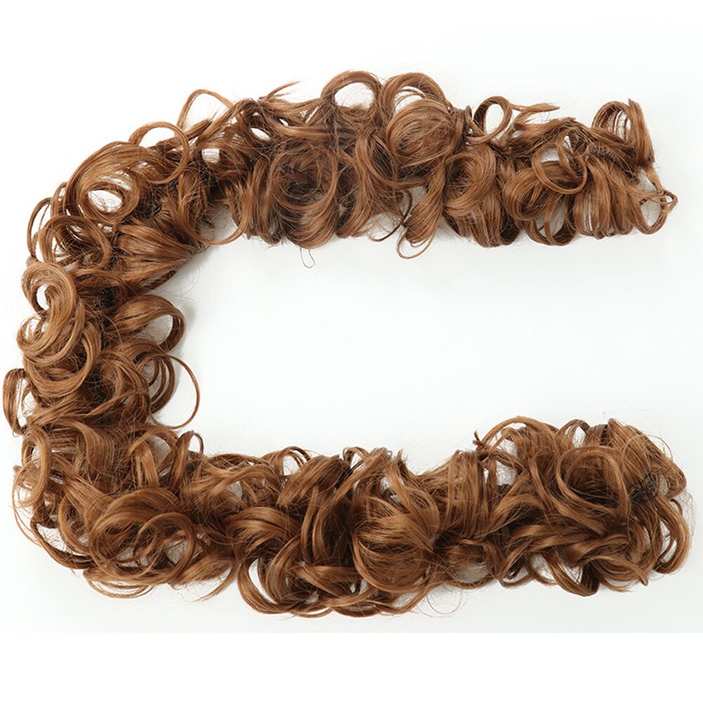 Elastic Rubber Band Curly Chignon Updo Cover Hair Bun Chignon Hair Synthetic Hairpiece Twining Ponytail Hair Extensions