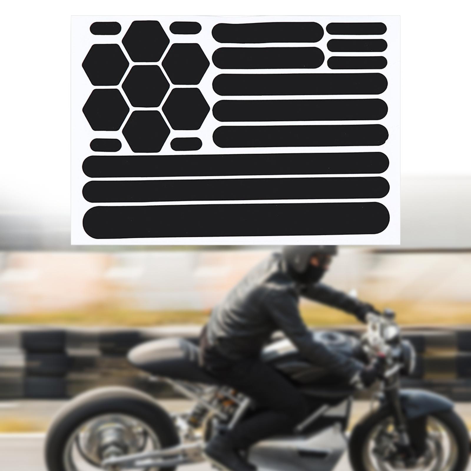 Adesivo per moto Equipaggiamento riflettente Adesivi neri riflettenti Nastro riflettente per moto per casco Auto Rimorchi Bici premium
