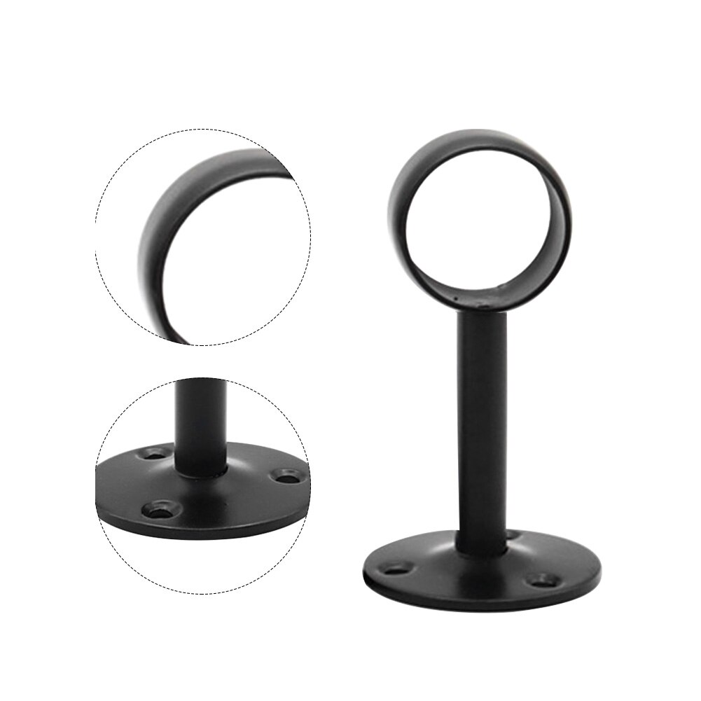 Curtain Rod Bracket Ceiling Mount Hardware Flange Socket Living Room Home With Nails Easy Install Heavy Duty Stainless Steel