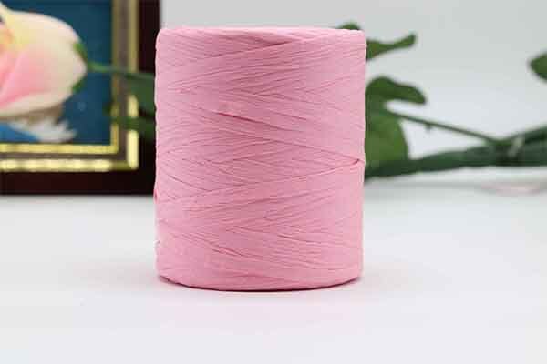 180 m/rolka bawełna rafia przędzy na drutach kapelusze letnie torby dzianiny szydełka DIY Handmade Craft dzianina nici: pink