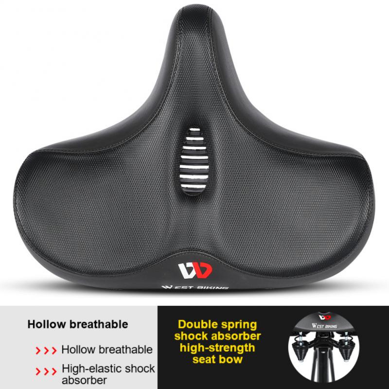 West Biking – selle de vélo ergonomique et confortable, coussin creux épais et large: 02
