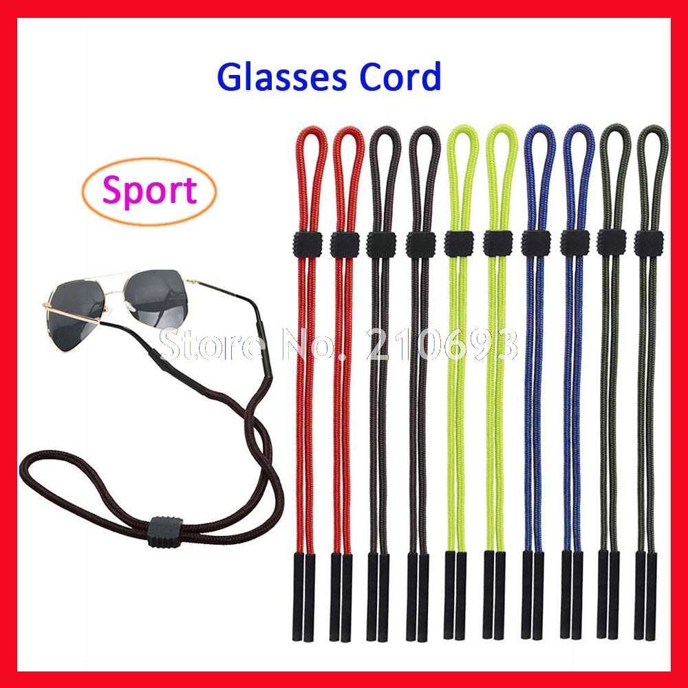 Sport Zonnebril Brillen Anti Slip Ketting Glazen Cord String Houder Zwart Rood Blauw Bruin Groen