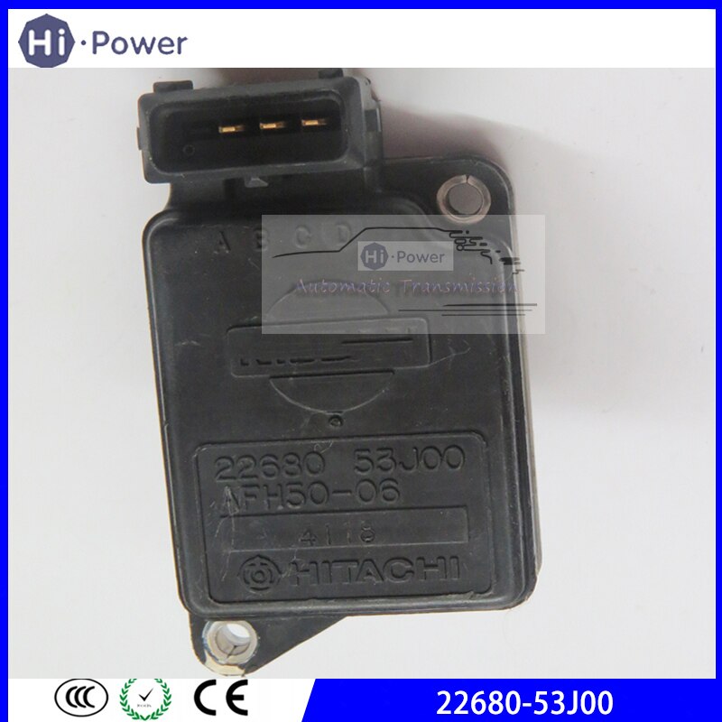 OEM 22680-53J00 Mass Air Flow Meter Sensor For 91-94 Nissan Sentra Infiniti G20 2.0L 2268053J00 AFH50-06 AFH5006