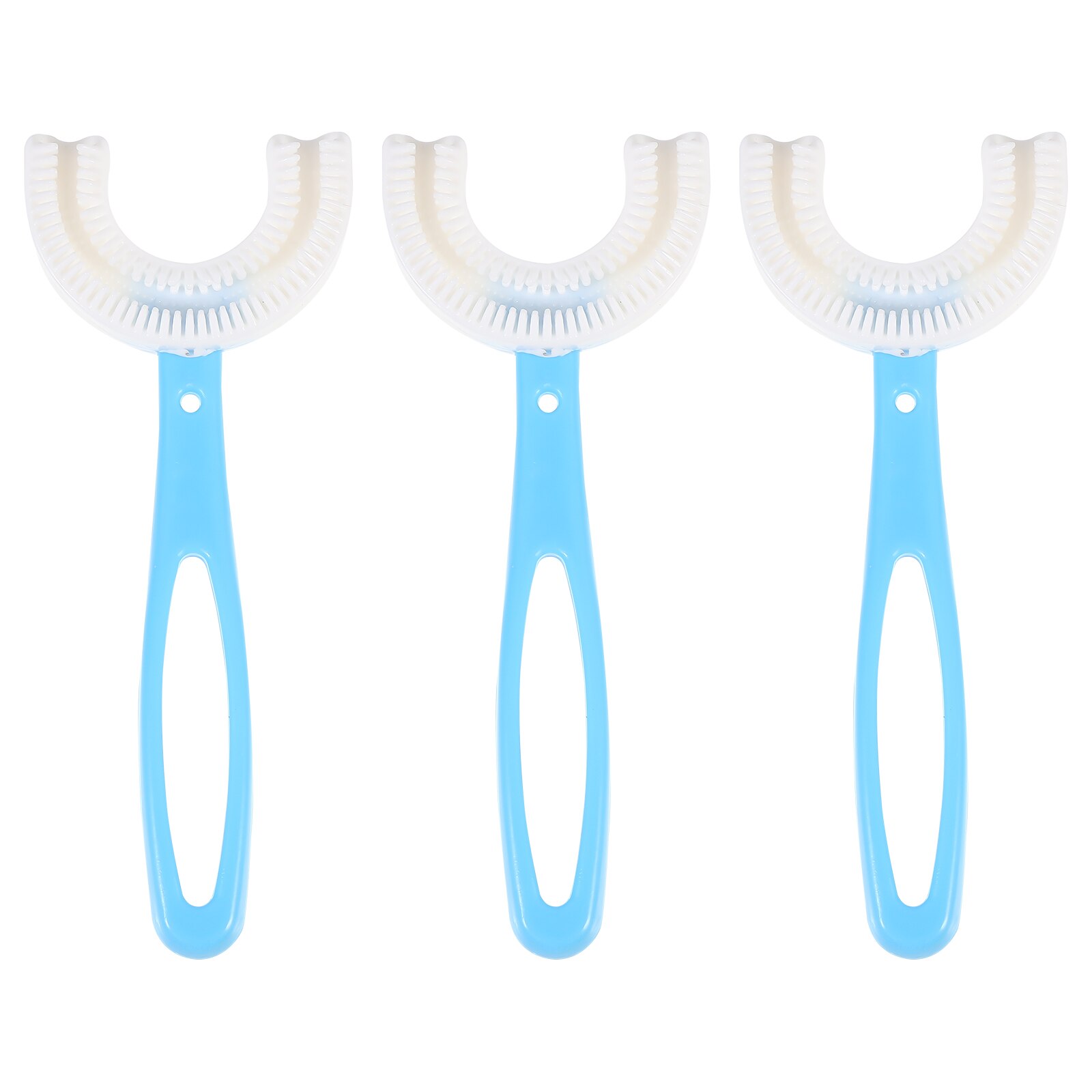 3Pcs Children U-shaped Toothbrushes Teeth Brush Kids Teeth Cleaning Brushes