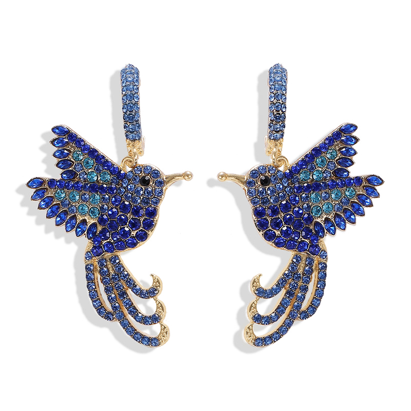 Dvacaman Schichten Kristall Vogel Ohrringe Papagei Strass Boho groß Baumeln ErkläSprosse Ohrringe für Frauen Hochzeit max Schmuck
