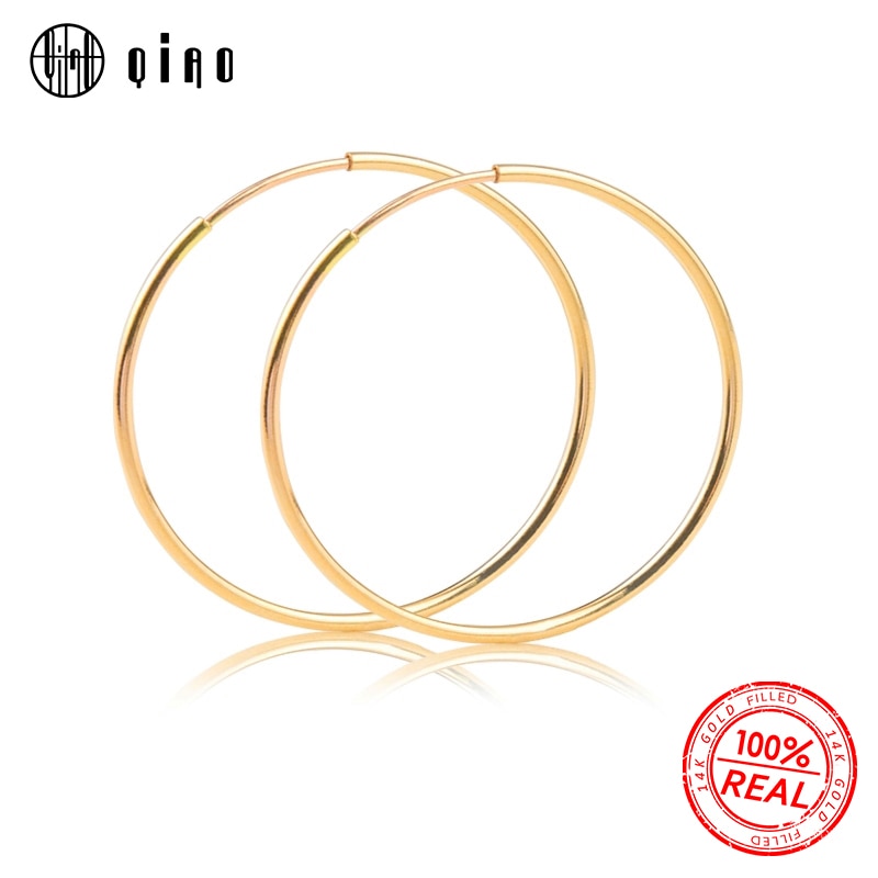 EIN paar 14 K Gold gefüllt Ohr Ring ohrring haken für DIY 12/14/16/20 /24/30/40/50/65 MM ohrring schmuck erkenntnisse Zubehör