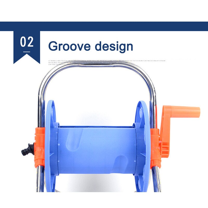 Water Hose Reel Rust Resistant Stainless Steel Handle Portable Space Saving Tool Store Hose SDF-SHIP
