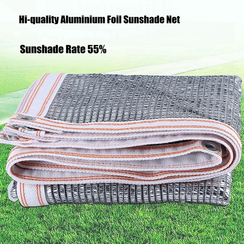 Hallo 55% Sonnenschirm Bewertung Silbrig Aluminium Folie Sonnenschutz Netz Balkon Sukkulenten Pflanzen Abdeckung Schattierung Netz Reflektieren Sonne Licht