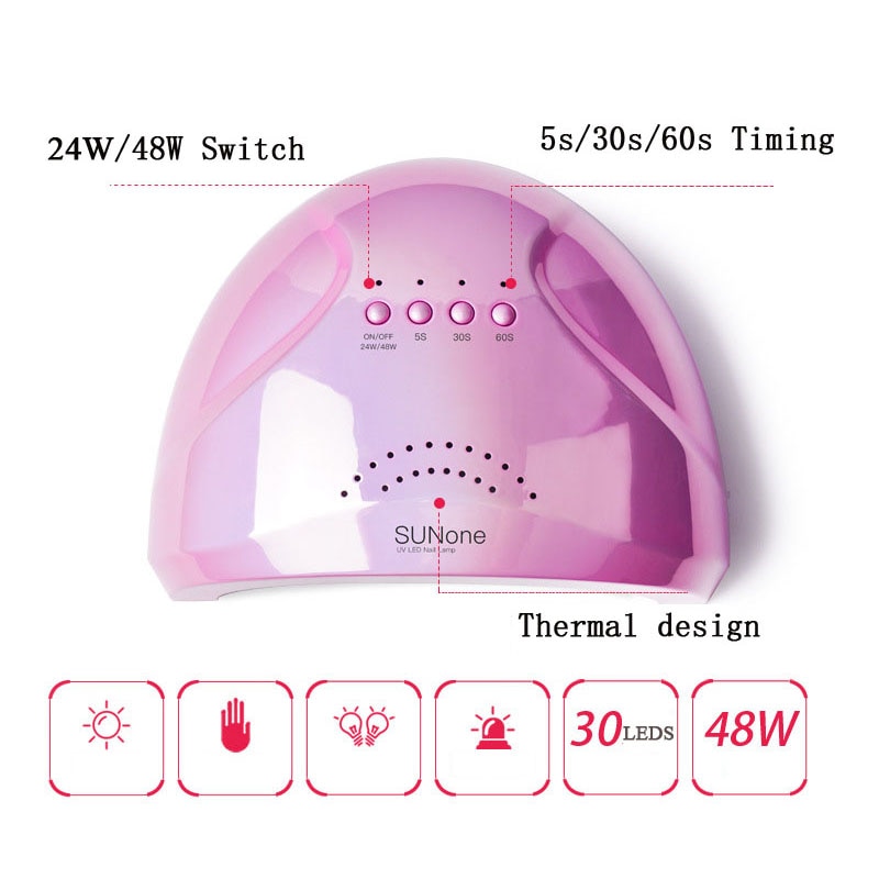 Lámpara de secado en Gel de uñas, lámpara híbrida para LED UV de uñas en Gel, 86W, de