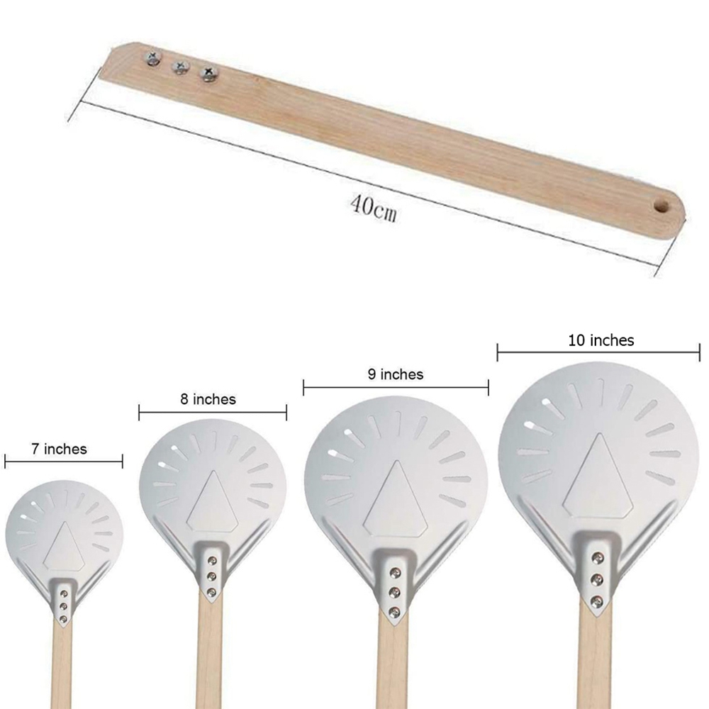 Pala para cocinar al aire libre con mango de madera para pastray, accesorios para horno de pizza, utensilio de cocina, herramienta para hornear, paleta para pizza, cáscara de pizza