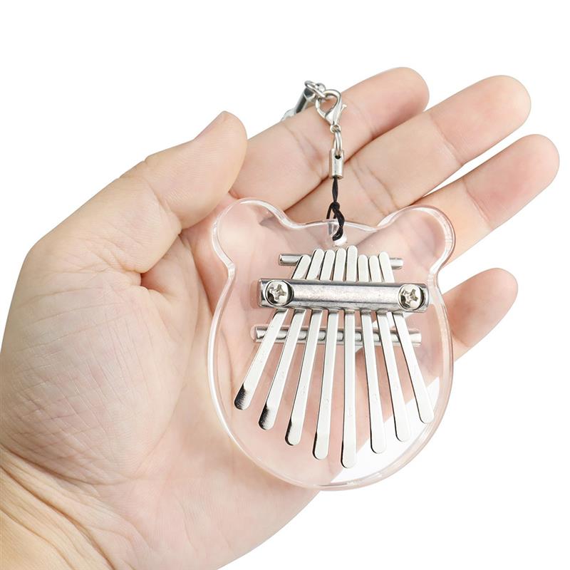 8 Keys Kalimba Crystal Transparent Kalimba Acrylic Thumb Piano Transparent Musical Instrument Crystal Transparent Kalimba