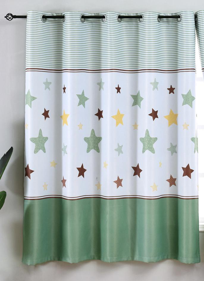 Korte gardiner til køkkengardiner persienner halvskygge lille gardin til stue hjem drenge soveværelse dekoration  pc011 & 30: Grøn / Gennemføringstop
