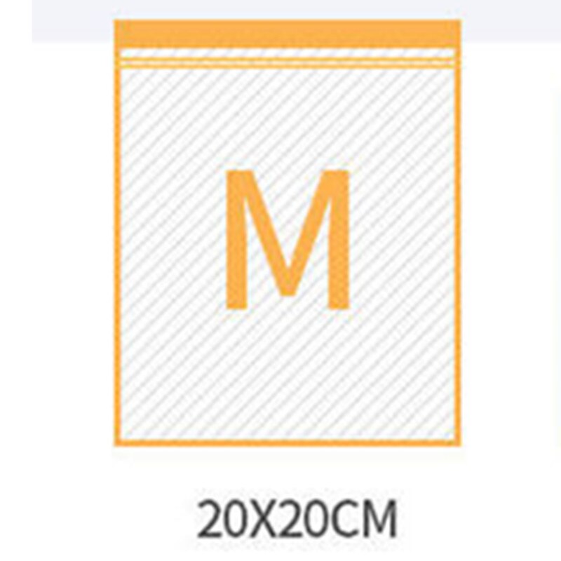Eco Friendly Reusable PE Ziplock Bag Freezer Food Storage Bag Fresh Shut Saran Wrap Plastic Bags Leakproof Top Kitchen Organizer: M-25pcs-no box