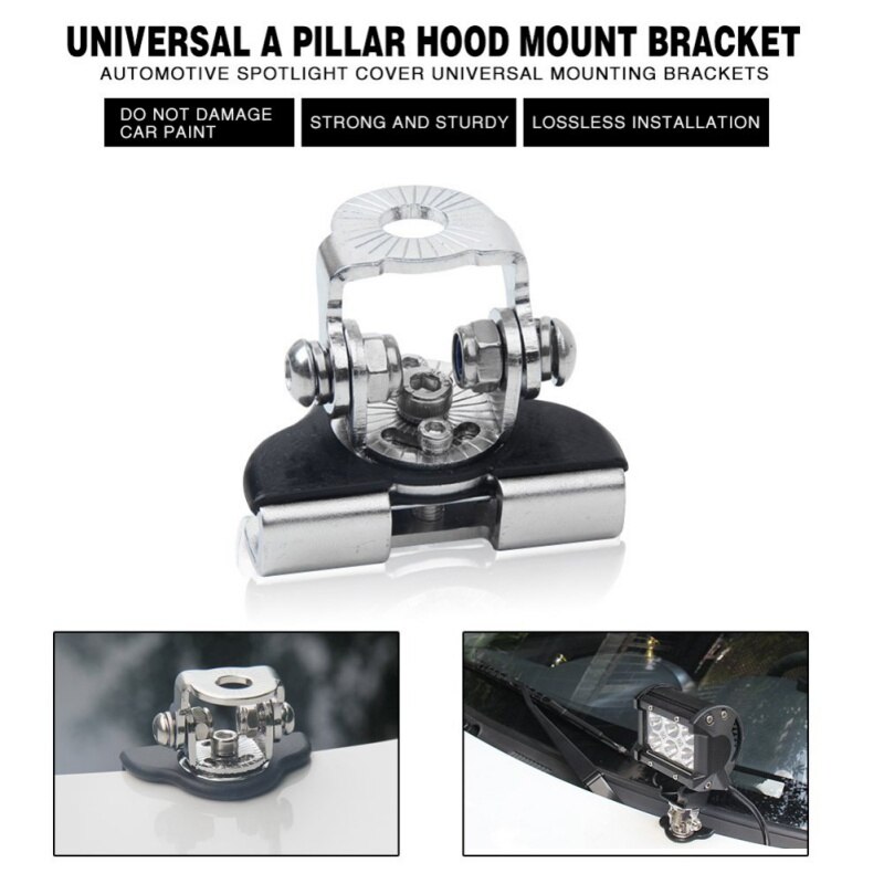 2pcs Hood LED Bar Mount Brackets – Universal Clamp Holder For Work Light Offroad