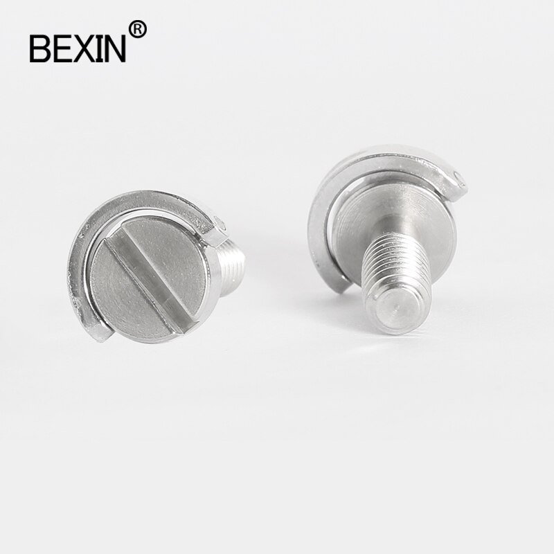 Adattatore a vite lunga d-ring con albero a D per fotocamera a sgancio rapido filetto da 1/4 pollici per treppiede Qr piastra a sgancio rapido (confezione da 2)