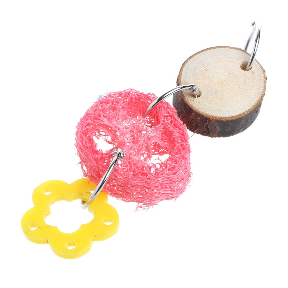 Pet Bird Wood Ladder Climb Toys Parrot Rope Macaw Parrot Bites Harness