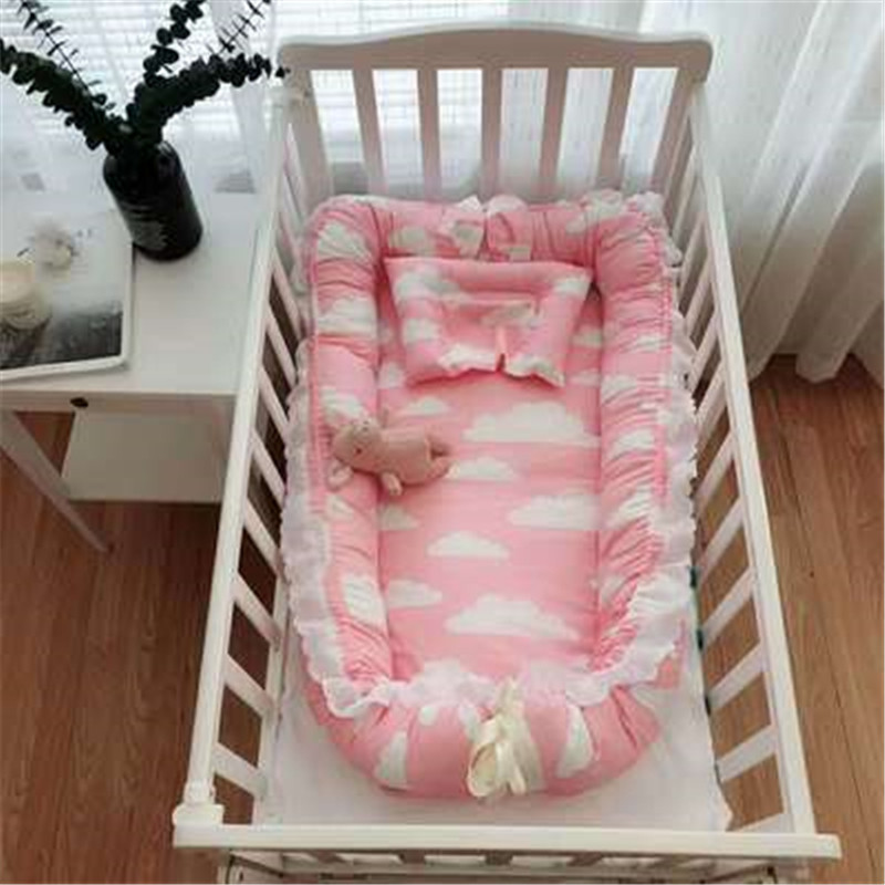 Baby Crib Neonatal Cotton Fiber Lace Simulation Uterus Portable Removable And Washable Isolation Bed Baby Nest: 4