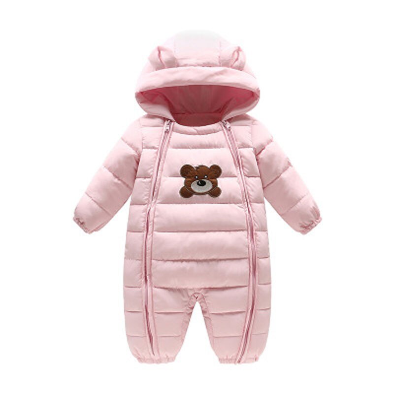 Baby Winter Kleding Baby Uitloper Jongen Meisje Dikke Warme Eendendons Winter Baby Snowsuit Leuke Hooded Kleding Pak Dier Stijl