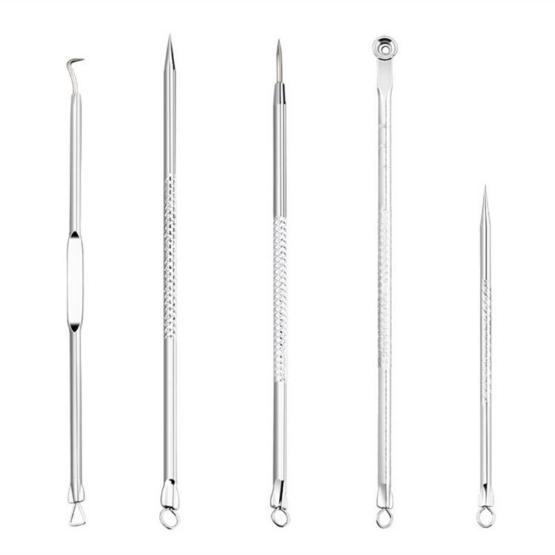 5pcs blackhead comedone acne pimple blemish extractor,vacuum blackhead remover,acne/blackhead extractor tool for face