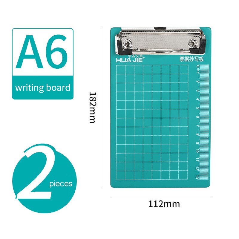 Gennemsigtig  a4 skrivebræt tegnebræt simpel udklipsholder papirclips mappe rapportmappe studerendes kontorartikler  h3109b: A6- grønne