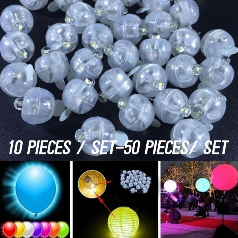50 Uds./Flash globo lámpara cumpleaños papel linterna decoración de globos para bodas lotería alta globos brillantes LED Flash globo lámpara