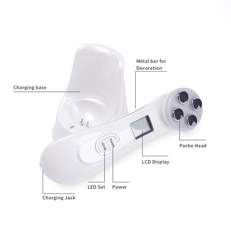 Mesoterapia facial eletroporação rf radiofrequência led fóton face lift rugas remoção cuidados com a pele massageador facial