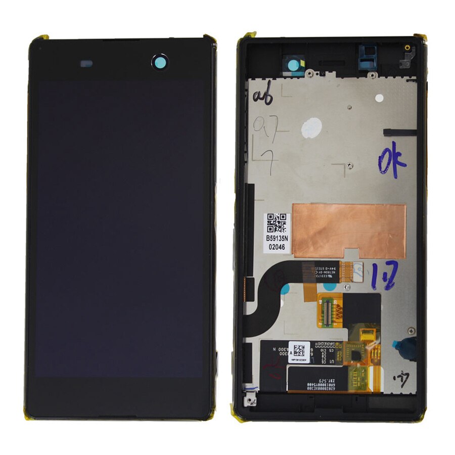 Voor Sony Xperia M5 Lcd-scherm + Touch Screen + Frame Digitizer Vergadering E5603 E5606 E5653 Voor SONY M5 LCD vervangende Onderdelen