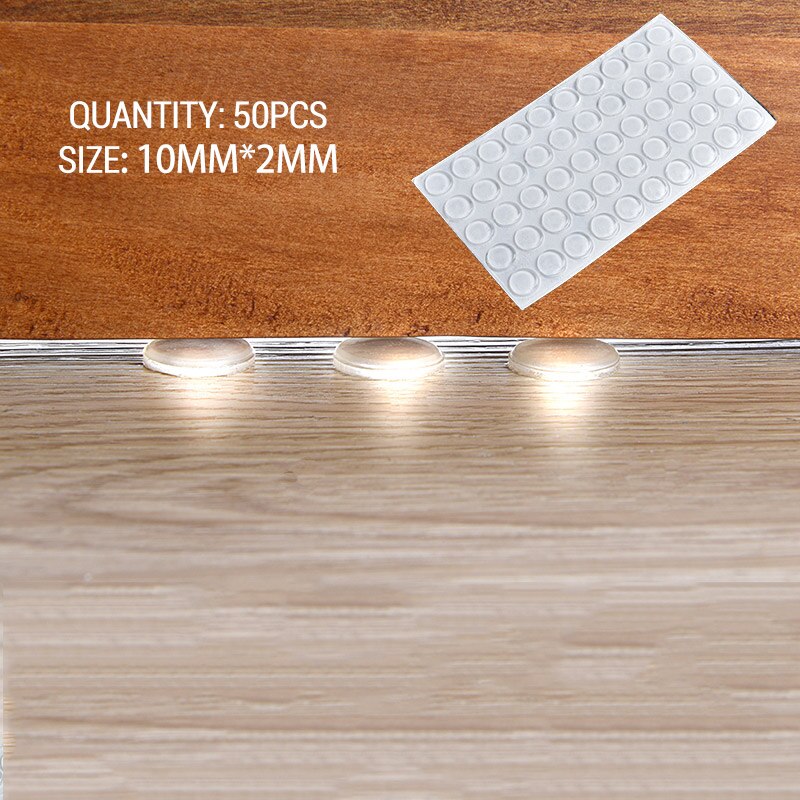 40-80 pces porta pára almofadas de silicone autoadesivas amortecedores de armário amortecedor de borracha almofada de buffer ferragens de móveis: 10x2mmx50pcs