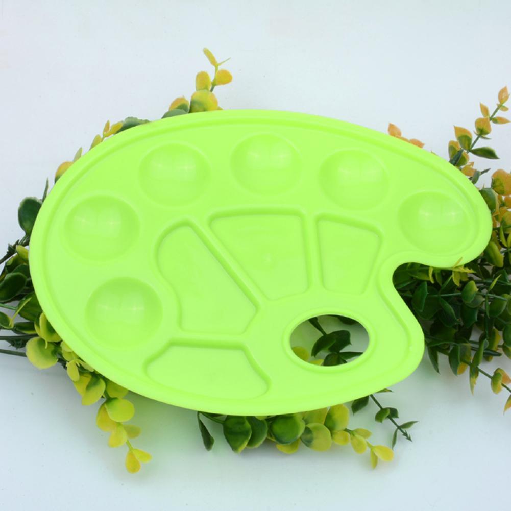 Duim Gat Kleurenpalet Voor Schilderen Art Verf Plastic Lade Tekening Palet Watercolo Kleur Voor Olie C3E5