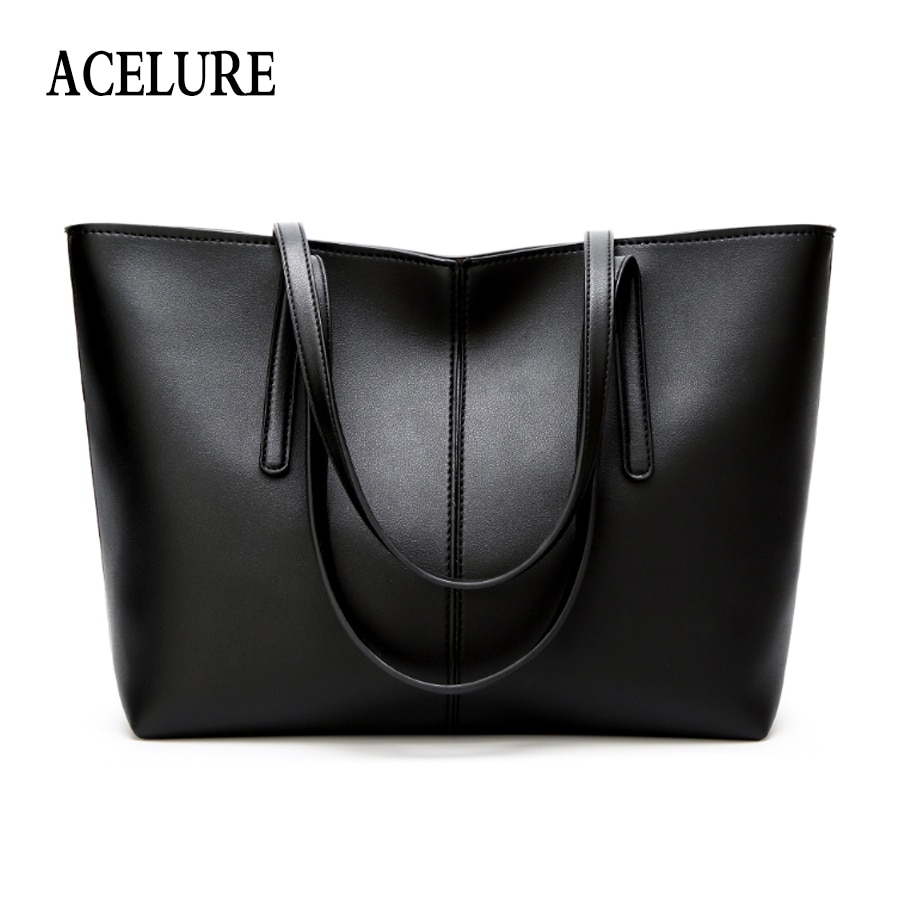 ACELURE doux sac à bandoulière en cuir synthétique polyuréthane pour les femmes solide haute capacité fourre-tout décontractés femme all-match sac à bandoulière dames sac à main