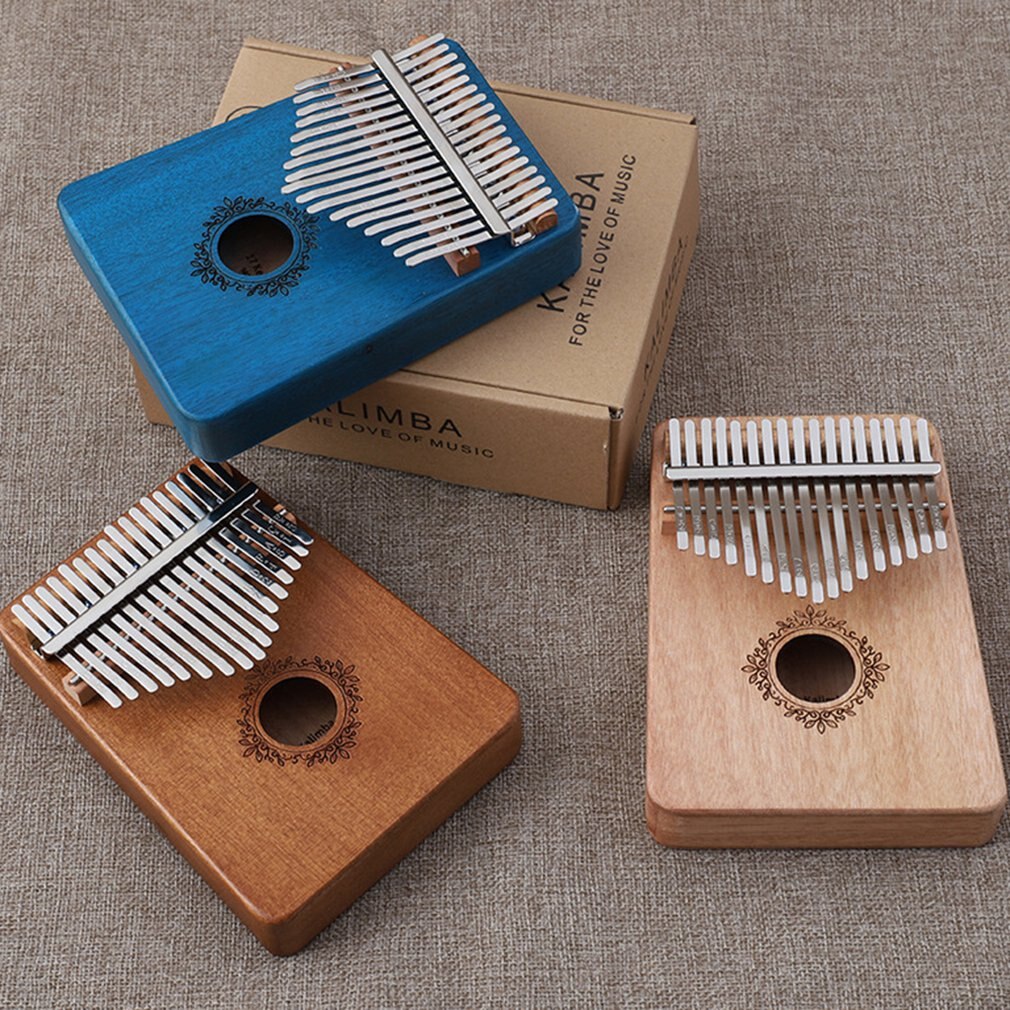 17 las llaves y Piano de pulgar Kalimba cuerpo de caoba instrumento Musical de la mejor y precio cultivar la música de las células