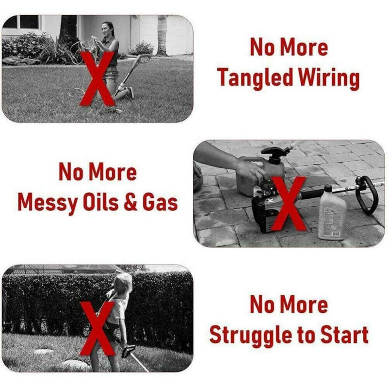 Portable Electric Grass Trimmer Handheld Lawn Mower Agricultural Household Cordless Weeder Garden Pruning Tool Brush Cutter