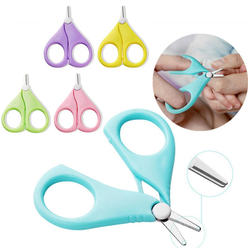 Bébé Portable lame courte ciseaux à ongles doigts orteils coupe-ongles coupe-ciseaux Mini manucure Cutter bébé soins des ongles 1 pièces