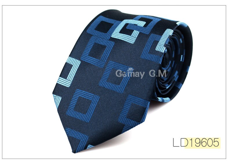 Paisley slips til mænd klassiske silke slips herre jakkesæt slips 7.5cm stribet hals slips til bryllup virksomhed: Ld19605