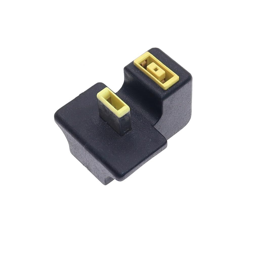 1Piece 180 Degree Angled Rectangle Port Male to Female Extension Charger Adapter For Lenovo ThinkPad