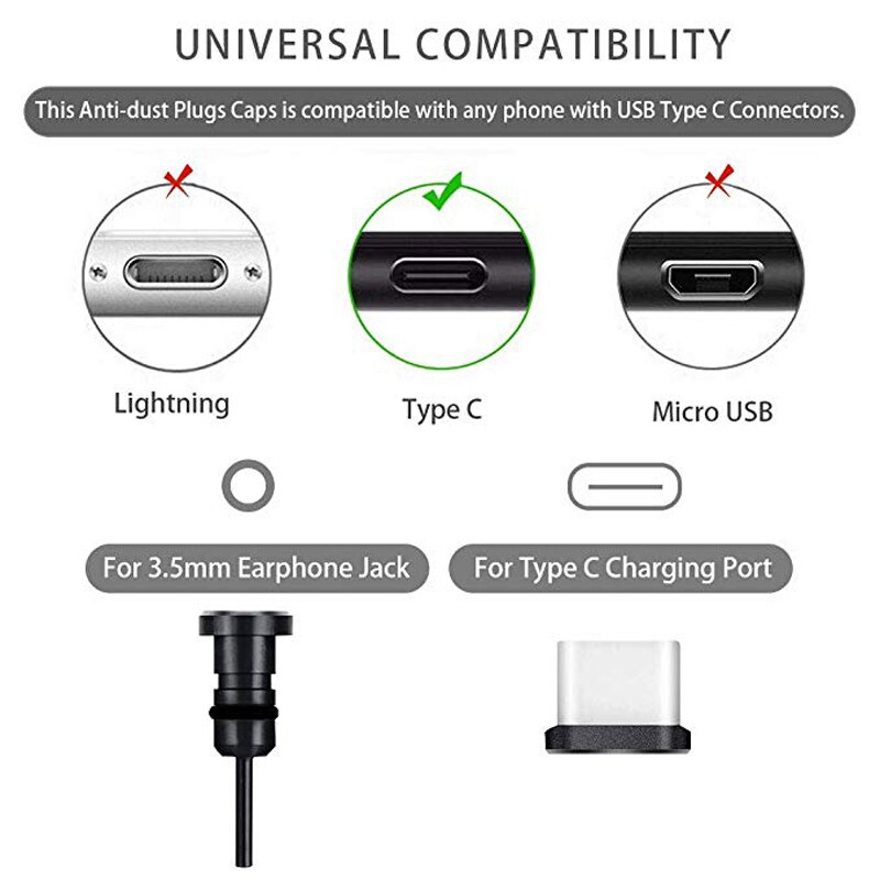 Type C Plug Dust Plug 3.5mm Earphone Jack Sim Card USB Type-C Anti Dust Plug For Samsung S10 S9 S8 Note 8 9 Huawei P10 P20 P30