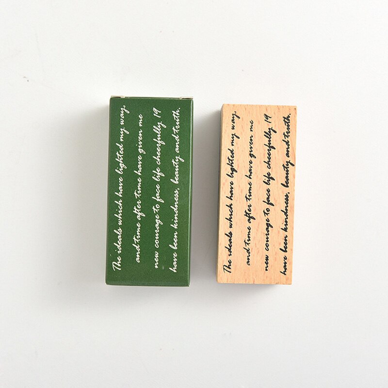 Letras Vintage serie estampillas madera DIY artesanía de madera de caucho sello, para Scrapbooking papelería: A5