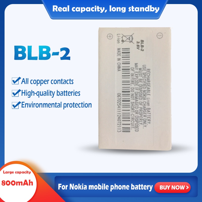 BLB-2 BLB2 BLB 2 Replacement Phone Battery For Nokia 8210 8250 8850 8910 8310 5210 6500 6590 6510 3610 8270 8910i 7650 6590i