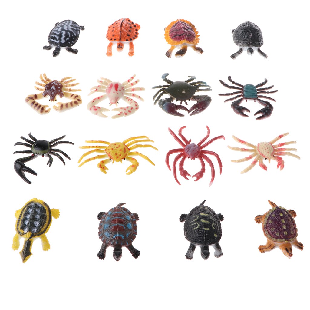 Set Of 16 PVC Marine Animal Tortoise Model Kids Science &amp; Nature Toy